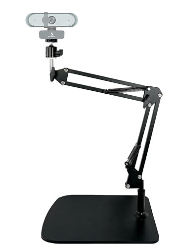 Soporte de mesa para cámara web, soporte ajustable para cámaras web NexiGo N60 N60P N930AF N960E N660P N970P N980P N930E (negro)