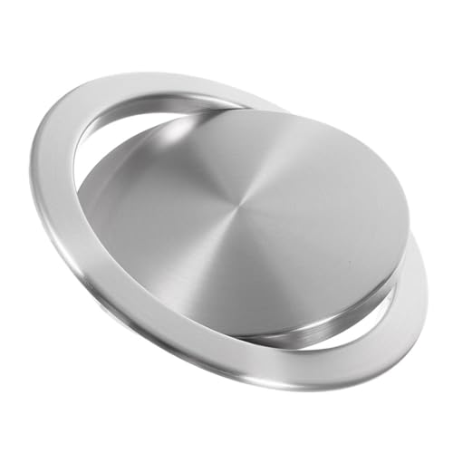 ABOOFAN Stainless Steel Trash Can Lid for Kitchen Bathroom Modern Swing Lid Design for Space Optimization for Waste Bin Easy Installation