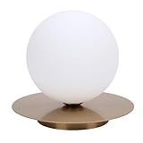 Buachois Luz de pared, luz de pared de interior moderno de globo único, lámpara de pared de lámpara de vidrio para la sala de estar de la sala del dormitorio
