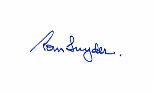 Tom Snyder Signed - Autographed 3x5 inch Index Card - Deceased 2007 - news anchor - late night talk show host