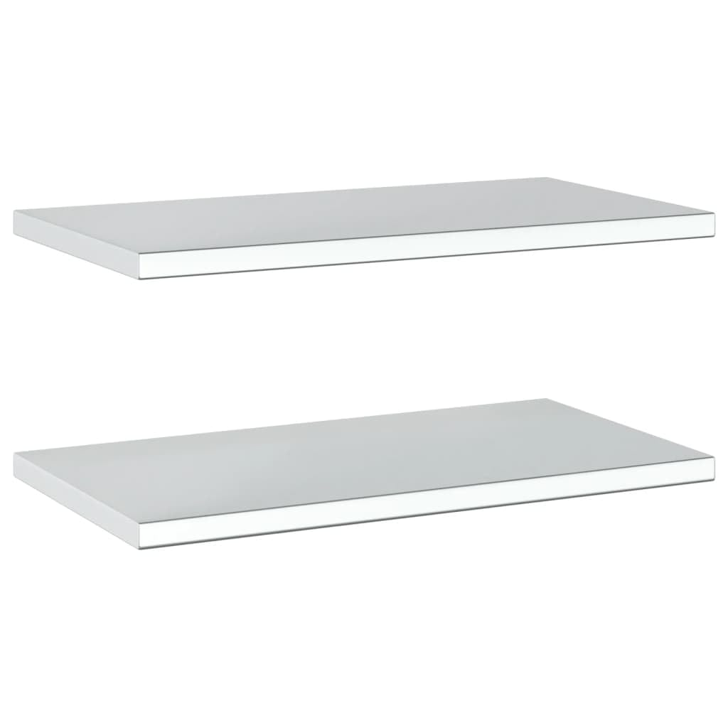 Homgoday Estantes de pared 2 unidades, estantes flotantes, estante de pared, estantería colgante, estantería de pared, para dormitorio, cocina, oficina, salón, 75 x 40 x 3 cm, acero inoxidable