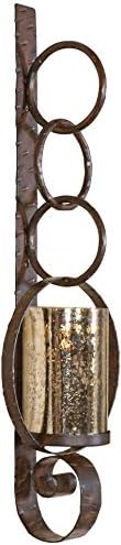 Falconara - 39 inch Metal Candle Wall Sconce - 13 inches Wide by 8 inches deep