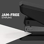 Fellowes LX840 EasyPress Office Stapler, Effortless One-Touch Small Stapler for Classroom, Home and Office, Holds Half Strip of Staples, 25 Sheet Capacity, Black
