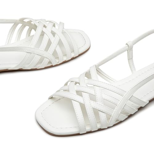 Trary Women's Flat Sandals Gladiator Sandals for Women Comfortable Ankle Strap Sandals Casual Fisherman Strappy Sandals for Women Dressy Summer Beach Shoes3