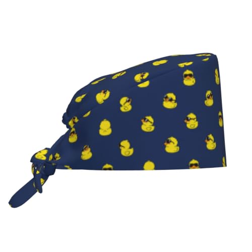 Image of Surgical Caps Men Women, Scrub Cap with Sweatband Adjustable | Tie Back Nurse Cap, Nursing Breathable Working Hat, Scrub Cap, Medical Hats