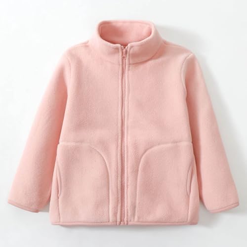 Toddler Fleece Jacket Boys Girls Full-Zip Lightweight Coat Kids Fall Winter Warm Outerwear with Pockets 1-15 Years3