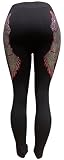 sports and more of las vegas Pink & Silver Rhinestone Angel Wings Black Leggings (XL)