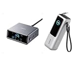 Anker Prime 250W GaN Charger with 6-Port & LCD Display, MacBook/iPhone/Galaxy Compatible 25K 165W Laptop Power Bank with USB-C & Retractable Cable