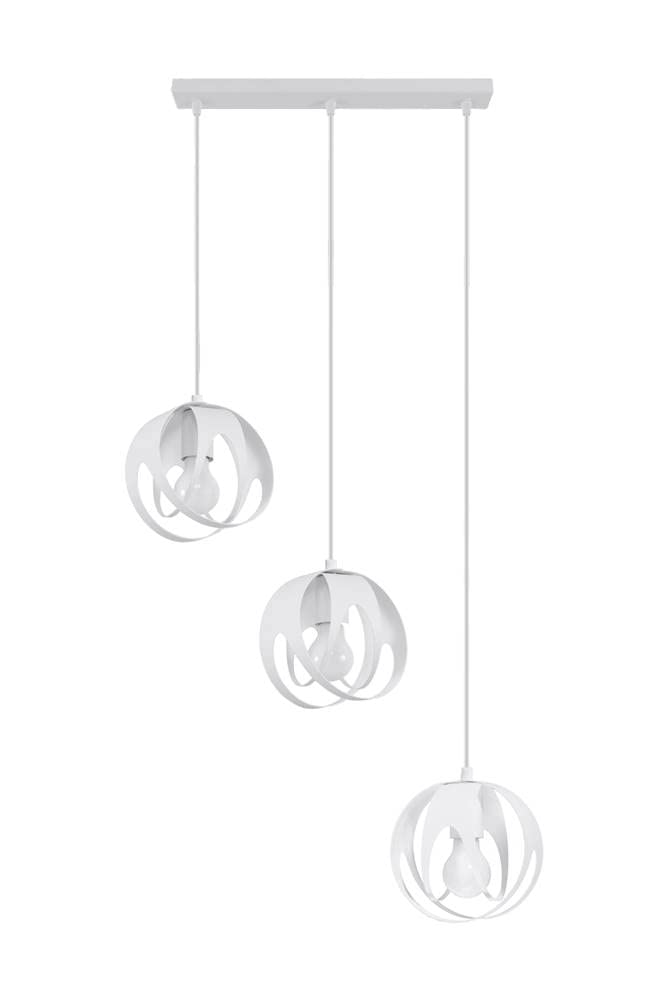 Sollux SL.1085 Pendelleuchte Tulos 3L White Stahl 60W L: 50cm B: 16cm H: 117cm Dimmable