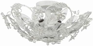 Crystorama Paris Market 6 Light Antique White Semi Flush Mount