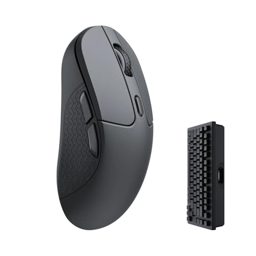 Keychron M3 4000 Hz Souris Optique sans Fil Bluetooth 5.1/2.4 GHz/USB, légère 79g, programmable, capteur PixArt 3395 avec jusqu'à 26K DPI/ 650 IPS pour Windows Mac Linux - Noir