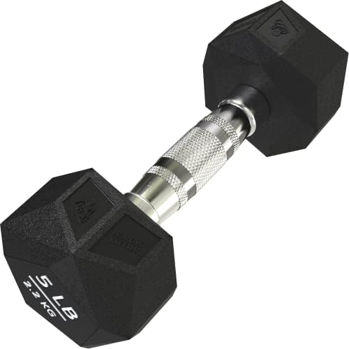 Prism Dumbbell for Strength Training – 5 Lb to 70 Lb Rubber Encased Cast Iron for Gym and Home Workout by Nordic Lifting