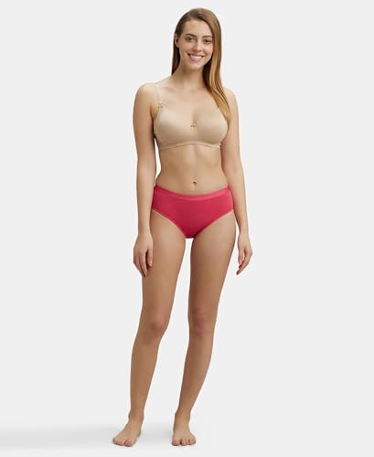 Image of Jockey 3001 Women High Coverage Super Combed Cotton Elastane Stretch Hipsters with Ultra Soft Exposed Waistband (Pack of 3, Colors & Prints May Vary)