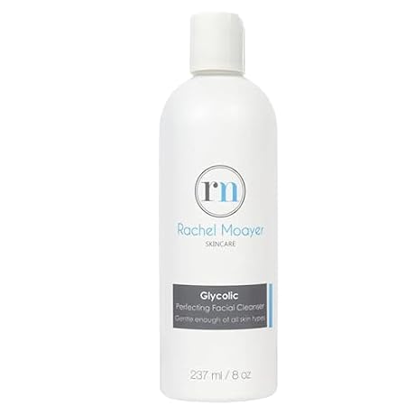 Rachel Moayer Glycolic Perfecting Facial Cleanser, Exfoliating Face Wash with 12% Glycolic Acid, Clears and Prevents Acne, for All Skin Types, Gentle Daily Facial Cleansing for Women & Men
