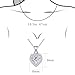 Silver Heart Necklace for Women Diamond Pendant Necklace Love Birthstone Necklaces for Women Trendy