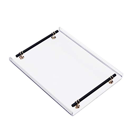 Artmaze Acryl-Tablett, mit schwarzem Metallgriff, für Couchtisch, dekorativ, 40,6 x 30,5 cm Cover