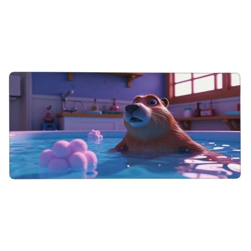 Tapis de souris de jeu antidérapant en caoutchouc avec contours surjetés 40cm