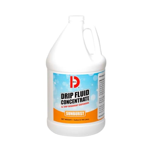 Big D 1592 Drip Fluid Concentrate for Drip Deodorant Dispensers, Sunburst Fragrance, 1 Gallon (Pack of 4) - Neutralizes Odors in urinals and Toilet Bowls