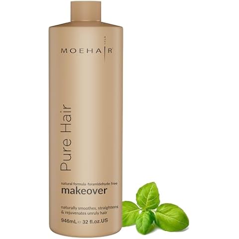MOEHAIR Pure Hair Makeover (32 Fl. Oz) | Formaldehyde-Free Protein Hair Treatment | Repairs, Replenishes and Rejuvenates | Frizz Control | Hair Detangler | Hair Strengthener | Sulfate & Paraben-Free Cover