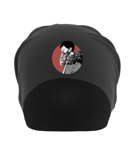 Bonnet souple unisexe en coton noir au style anime 146 confortable