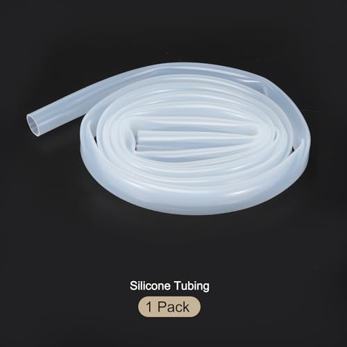 Image of 1m(3.3ft) 16mm(5 /8 inch) ID x 19mm(3 /4 inch) OD Silicone Tubing Clear Industrial Plastic Tubing Pure Silicone Hoses for Pump Siphoning Draining Irrigation Brewing