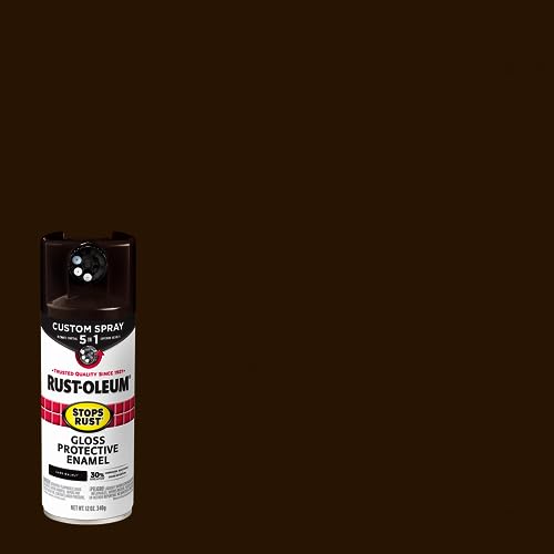 Image of Rust-Oleum Stops Rust Custom 5-in-1 Spray Paint, Gloss Dark Walnut