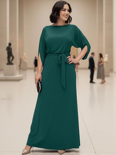 Image of KOH KOH Womens 2026 Flowy Formal Batwing Sleeve Evening Casual Gown