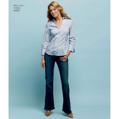 New Look Sewing Pattern 6407 Misses Tops, Size A (10-12-14-16-18-20-22)
