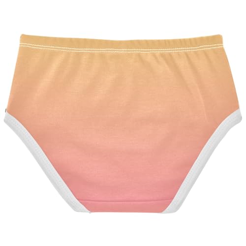 Joisal Toddler Girls Underwear 2t Cotton Panties for Girl Personalized Briefs Undies Kids Yellow Salmon Pink Gradient2