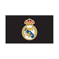 Licensed Decor Real Madrid Vinyl-Wandaufkleber – groß (130 cm (B) x 80 cm (H) – farbiges Wappen auf Marke schwarz