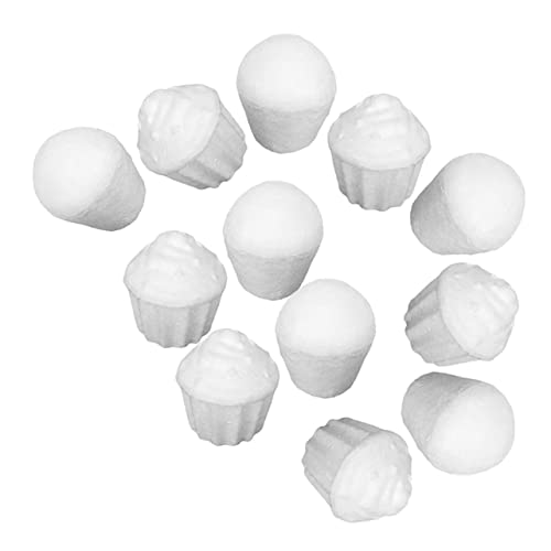 Toyvian 36 Peças De Modelagem De Bolo De Espuma De Cupcake Branco