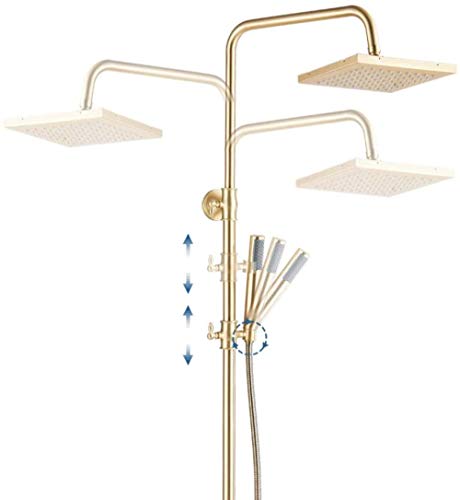 Robinet de douche en or brossé au design luxe pour salle de bain