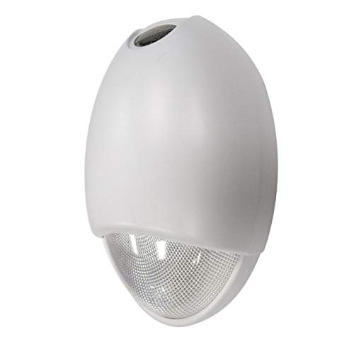 Oval LED Emergency Wall Pack Light - White Finish