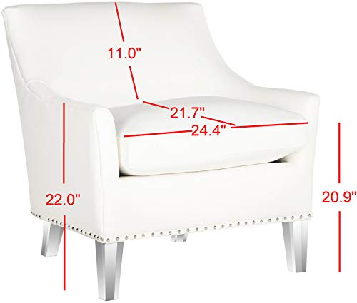 Sillón Plegable Blanco Algodón Estructura Madera miniatura 3