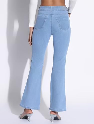 Image of ADBUCKS Women's Wide Leg Fit Mid Rise Bootcut Jeans Bell Bottom Jeans II Wide Leg