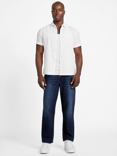 GUESS Men's Short Sleeve Idris Embroidery Shirt2