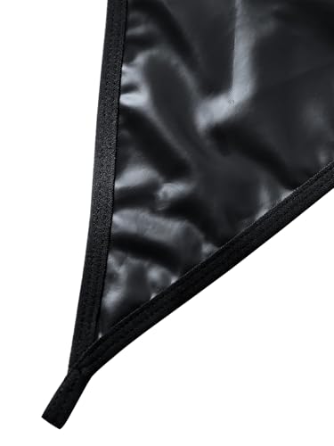 Image of Lilosy Sexy Pu Leather Strappy Underwire Garter Belt Lingerie Set