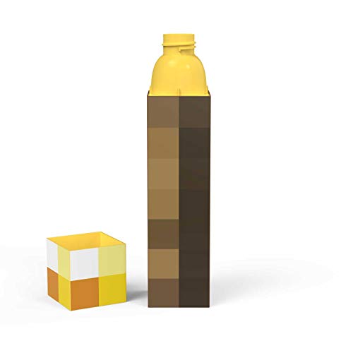 Botella de agua Minecraft Torch de 22oz con tapón hermético anti derrames para niños 5