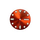 Genérico Esfera Automática NH36 De 28,5mm, Esfera Naranja Compatible Con Movimiento 4R36, Accesorios De Modificación De Reloj Luminoso Verde(K-1128)