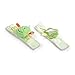 DEMDACO Unicorn 1.5 x 6 Inch Green Baby Wrist Rattle and Mirror Activity Set