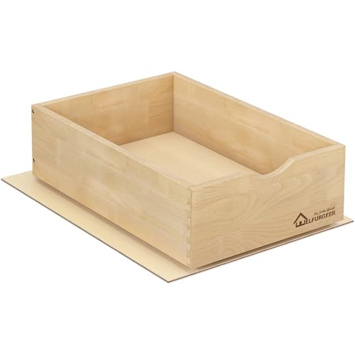 WelFurGeer Premium Birchwood Pull-Out Cabinet Drawers, 14" W x 21"