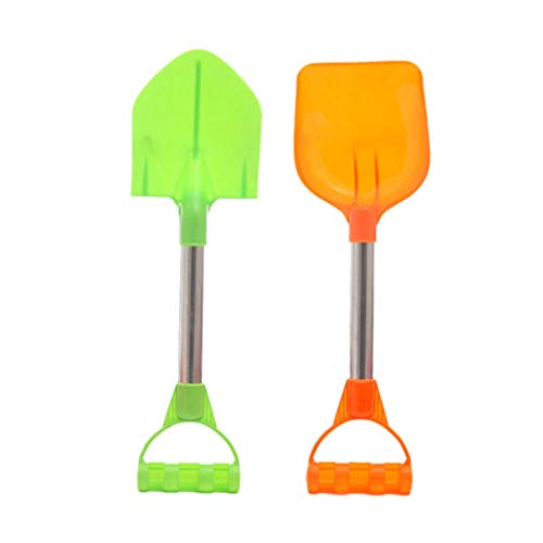 LIOOBO 2 Piezas Palas de Arena Herramientas Jardinería Infantil Juguetes de Playa Portátiles para Niños Color Aleatorio