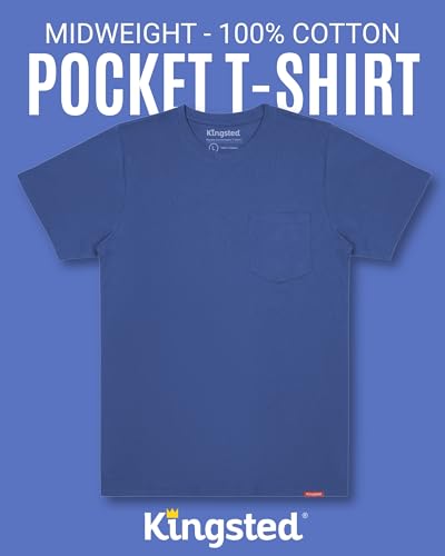 Image of Kingsted Pocket T-Shirts for Men - Super Soft & Comfy 100% Cotton Shirts