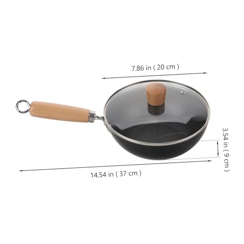 Wok tradicional pequeño Alipis antiadherente compatible cocina miniatura 6