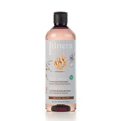 Image of Itinera Soothing Body Wash with oat straw from Veneto (12.51 fl oz) - with Aloe vera and Glycerine - Vegan Friendly - 95% Natural Origin Ingredients