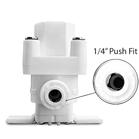 Image of Noir Aqua Prv Ro Water Pressure Reducing Valve, 1 /4 inch Relief Regulator Filter, Quick Push Fit, Reducer, 5.5 cm