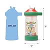 The First Years Sip & See Holiday Bluey Toddler Water Bottle - Includes Floating Charm - Spill Proof Toddler Cup with Straw - Dishwasher Safe with Flip Top Straw Cover - 13 Oz