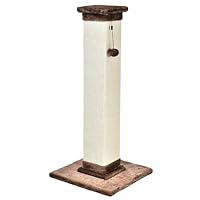 Amazon Basics Hoher Katzen-Kratzbaum, groß, hochwertig, 15.75’’ L x 15.75’’ W x 35.43’’ H, brauner Teppich