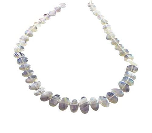 LKBEADS Rainbow Moonstone perles 16" à perçage latéral pour création de bijoux