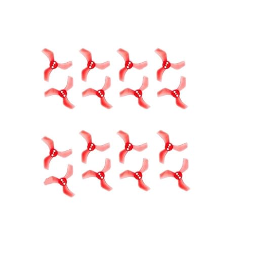 Hélice à 3 pales 1635 rouge 40mm - Accessoire propulsion pour mini drone FPV Tinywhoop